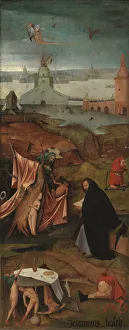 Christian Monk Collection: The Temptation of Saint Anthony. Artist: Bosch, Hieronymus, (School)
