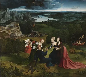 Christian Monk Collection: The Temptation of Saint Anthony. Artist: Patinir, Joachim (ca. 1480-1524)