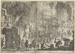 Wilderness Collection: The Temptation of Saint Anthony [first version], c. 1617. Creator: Jacques Callot
