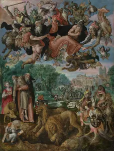 Franciscan Prints: The Temptation of Saint Anthony the Great, 1594. Creator: Martin de Vos