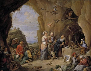 The Temptation of Saint Anthony, Mid of 17th cen.. Artist: Teniers, David, the Younger (1610-1690)