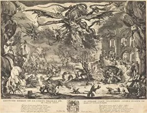 Antony Of Thebes Gallery: The Temptation of Saint Anthony [second version], 1635. Creator: Jacques Callot