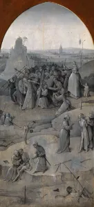 The Temptation of Saint Anthony. Triptych, reverse: Christ Carrying the Cross, 1500-1501