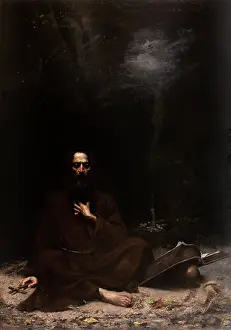 Sitting On Ground Prints: Temptation of St Anthony, 1886. Creator: Lucjan Wedrychowski