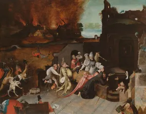 Jheronimus Bosch Prints: The Temptation of St Anthony, c.1530-c.1600. Creator: Jheronimus Bosch (copy after)