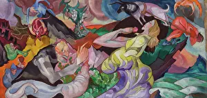 Tempera On Canvas Prints: Temptation of St Anthony II, between 1921 a 1922. Creator: Stanislaw Ignacy Witkiewicz