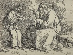 Jacopo Da Voragine Prints: Temptation of St Antony, 1628-1642. Creator: Andries Dirksz Both
