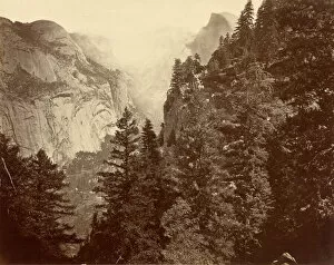 Images Dated 29th March 2021: Tenaya Canyon from Union Point, Valley of the Yosemite, 1872. Creator: Eadweard J Muybridge