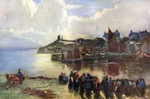 Tenby Castle and harbour, Pembrokeshire, Wales, 1924-1926. Artist: Louis Burleigh Bruhl