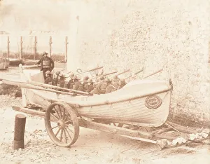 Lifeboatmen Prints: Tenby Lifeboat, 1853-56. Creator: John Dillwyn Llewelyn