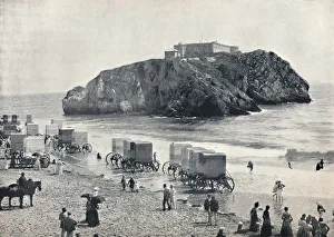 Bathing Machine Prints: Tenby - St. Catherines Rock and Fort, 1895