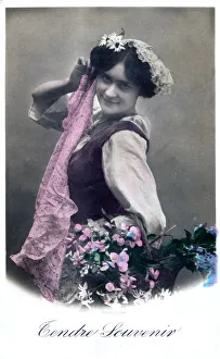 Pinafore Prints: Tendre Souvenir, French Postcard, c1900