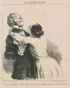 Tendresse conjugale, 19th century. Creator: Honore Daumier