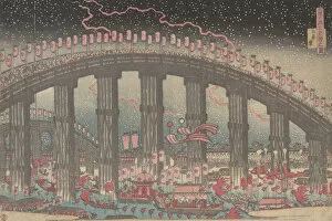 Images Dated 21st October 2020: The Tenmangu Festival at Osaka, 1834. Creator: Gakutei