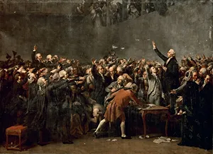 Counter Revolution Prints: The Tennis Court Oath on 20 June 1789. Artist: Couder, Auguste (1790-1873)