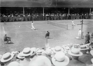 Tennis Court Prints: Tennis finals - Newport, 13, 1913. Creator: Bain News Service