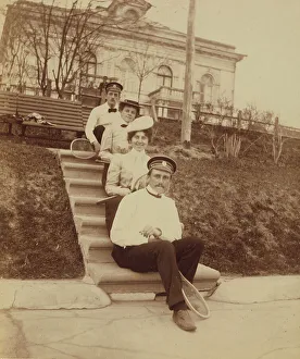 Tennis Court Prints: Tennis at the Lindholms, Vladivostok, Russia, 1899. Creator: Eleanor Lord Pray