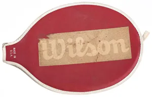 Tennis Racquets Prints: Tennis racket cover used by Althea Gibson, ca. 1960. Creator: Wilson Sporting Goods Co