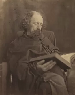 1st Baron Tennyson Gallery: Tennyson Reading, 1865. Creator: Julia Margaret Cameron