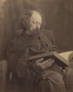 Pre Raphaelite Prints: Tennyson Reading, 1865. Creator: Julia Margaret Cameron