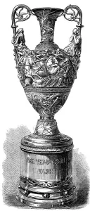 Henry Armstead Prints: The Tennyson Vase: Morte d'Arthur and Guinevere, 1868. Creator: Unknown