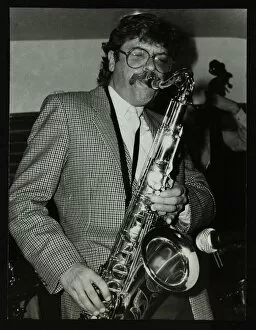 Alan Gallery: Tenor saxophonist Alan Skidmore playing at The Bell, Codicote, Hertfordshire, 16 November 1986