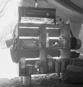 Makeshift Prints: Tent interior in a labor contractors camp