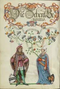 The Tenth Generation, Georg Derrer; Genealogy of the Derrer Family, about 1626-1711. Creator: Unknown