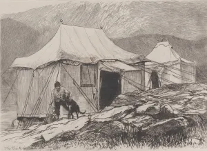 Tents Prints: The Tents (from The Portfolio'), 1880. Creator: Hubert von Herkomer