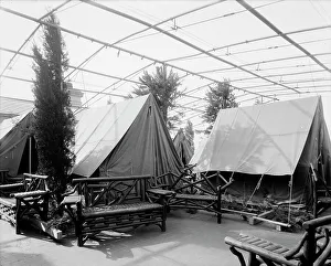 Tents on roof, Bellevue-Stratford, Philadelphia, Pa. c1907. Creator: Unknown