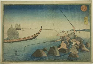 Anglers Gallery: Teppozu, from the series 'Famous Places in the Eastern Capital (Toto meisho)'