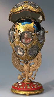 Alexandra Fyorodovna Collection: The Tercentenary of Romanoffs House Egg, 1913. Artist: Wigstrom, Henrik Immanuel