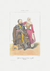 Guerrilla Prints: Terek Cossack with Daughter (From: Scenes)