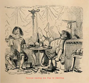 Terence reading his Play to Caecilius, 1852. Artist: John Leech
