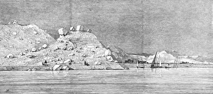 Dhow Prints: Termination of the Arabian Mountain Range on the right bank of the Nile near Edfou