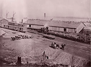Supplies Gallery: Terminus of U.S. Military Railroad, City Point, Virginia, 1861-65