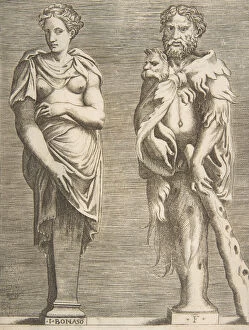 Dejanira Gallery: Terms of Hercules and Deianira, ca. 1531-76. ca. 1531-76. Creator: Giulio Bonasone