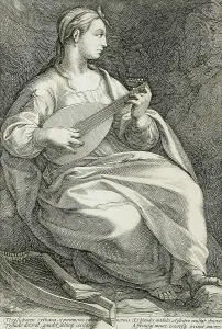 Goltzius Hendrick Prints: Terpsichore, 1592. Creator: Hendrik Goltzius