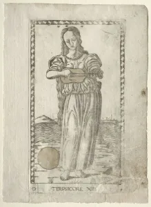Ferrara Prints: Terpsichore (dancing and song) (from the Tarocchi series D... ), before 1467. Creator