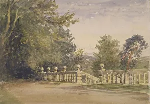 Cox David Prints: The Terrace, Haddon Hall, c1840s. Creator: David Cox the Elder
