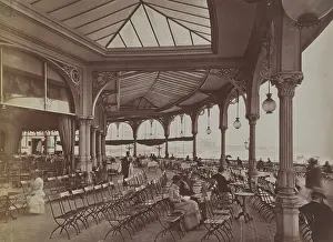 Shelter Prints: terrace, Kursaal, Ostend, between 1880-1890. Creator: Unknown