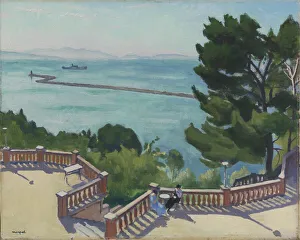 Marquet Albert Prints: The Terrace, L'Estaque, 1918. Creator: Albert Marquet