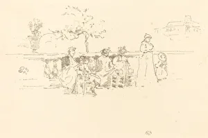 The Terrace, Luxembourg, 1894. Creator: James Abbott McNeill Whistler