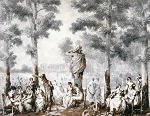 Jean Pierre Norblin De La Prints: The Terrace of the Tuileries, 1807. Artist: Jean Pierre Norblin