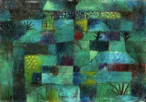 Oil On Cardboard Gallery: Terraced Garden, 1920. Creator: Klee, Paul (1879-1940)