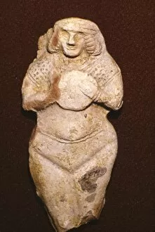 Mesopotamian Gallery: Terracotta Fertility goddess, Ishtar (Astarte), Old Babylonian, c2000 BC