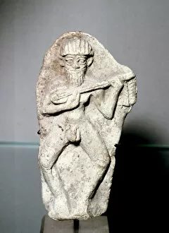 Terracotta Collection: Terracotta figurine of a male musician, Susa, Iran, Middle Elamite period, 1500-1100 BC