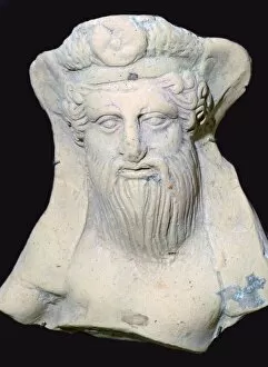 Terracotta head of Dionysus from a sanctuary