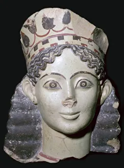 Terracotta head of a Sphinx, 6th century BC