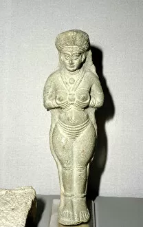 Terracotta Collection: Terracotta statue of the goddess Astarte (Ishtar), Susa, Middle Elamite period, 1150 - 1100 BC